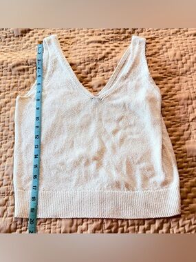 Rails Maise Knit V-Neck white Tank Top XS